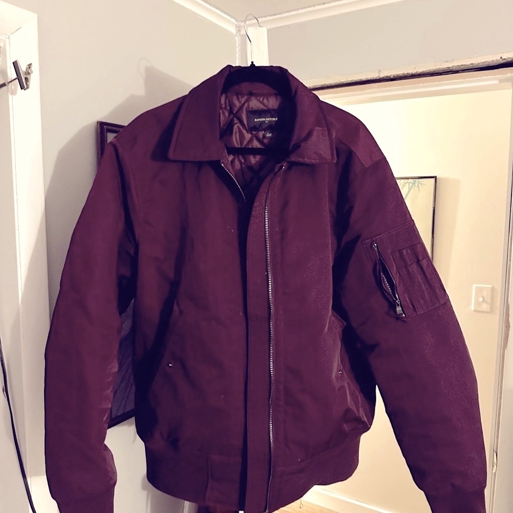 Banana Republic Maroon Bomber Jacket